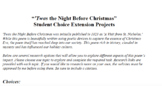 "'Twas the Night Before Christmas" Research Extension Projects
