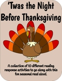 'Twas the Night Before Thanksgiving Read Aloud Activities