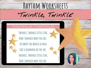 Twinkle Twinkle Little Star- Color Coded Sheet Music by Sara's Music Store