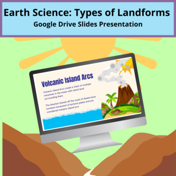 Preview of "Types of Landforms" Presentation - Middle School Earth Science