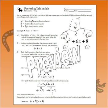 unit 1 assignment factoring binomials and trinomials