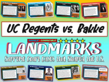 Preview of -UC Regents v. Bakke- Landmark Supreme Court Case (PPT, handouts & more)