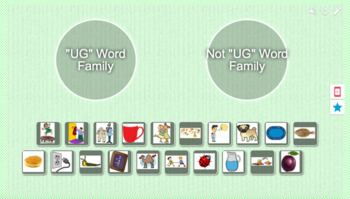 Preview of "UG" Word Family Picture Sort