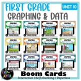 [UNIT 10] Bundle: 1st Grade Math Boom Cards | Graphing and Data