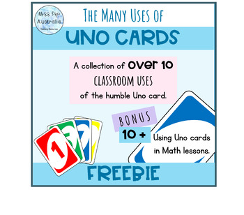 Preview of *UNO CARDS - The Many Uses!*    20+ Ways to use Uno cards in the classroom