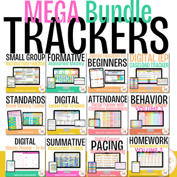 Preview of MEGA TRACKERS Bundle: 12 DIGITAL Trackers !