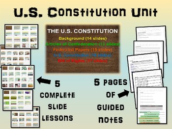 Preview of * U.S. Constitution UNIT (ALL 5 parts) highly visual, interactive 80-slide PPT
