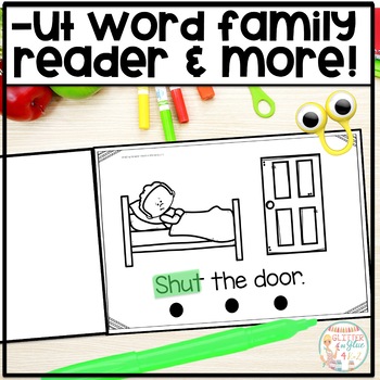 Preview of -UT Word Family Reader-Includes a Book, Sight Word Cards, & Matching