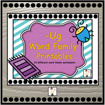 -Ug Word Family Printable Worksheets by The Primary Place | TpT