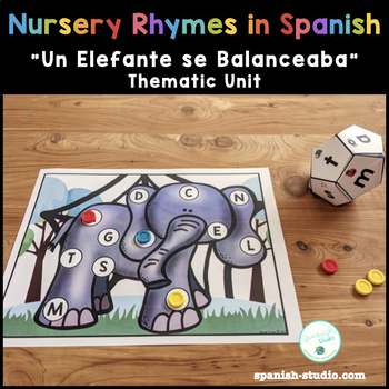 Preview of Nursery Rhymes in Spanish: Math and Literacy Center Activities