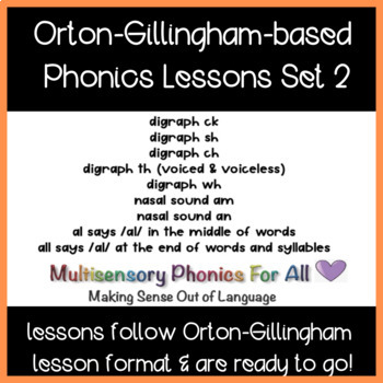 Preview of .Unit 2: Structured Phonics Lessons: Grades K-1: digraphs, am/an, al/all PDF