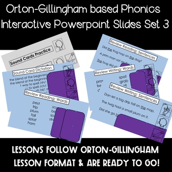 Preview of .Unit 3: Structured Phonics Grades K-1: Interactive Slides: welded, blends+ .PPT