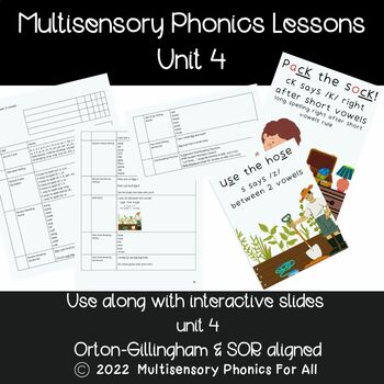 Preview of .Unit 4: Structured Phonics Lessons:Grades 1-2: silent-e, ck, tch, r-control PDF