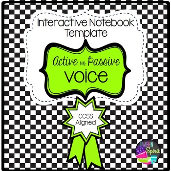 Preview of Active and Passive Voice Verbs for Interactive Student Notebooks