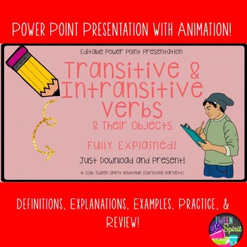 Preview of Verbs Transitive/Intransitive & Objects: Presentation and Practice