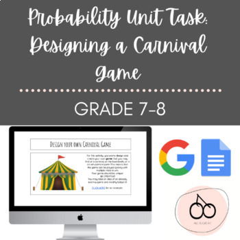Preview of [VIRTUAL] MATH - Probability Unit Task: Designing a Carnival Game