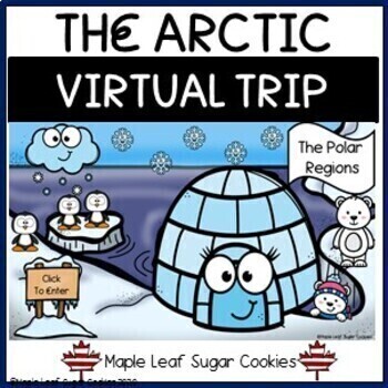 Preview of ** VIRTUAL TRIP TO THE ARCTIC ** POLAR BEARS * PENGUINS * WINTER * GOOGLE SLIDES