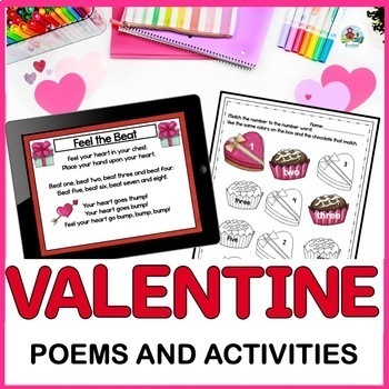 Preview of  Valentine’s Day Poems for Mindfulness and Activities for Kindergarten 