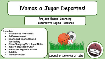 Preview of ¡Vamos a Jugar Deportes! - Project Based Learning - Interactive Digital Resource