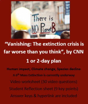 Preview of "Vanishing" 6th Mass Extinction, movie guide, hyperlink, Human Impact, CNN