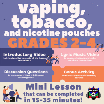Preview of "Vaping, Tobacco, and Nicotine Pouches" Mini Lesson for Grades 2-4
