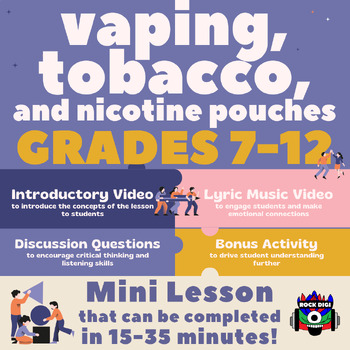 Preview of "Vaping, Tobacco, and Nicotine Pouches" Mini Lesson for Grades 7-12