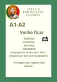 'Verbo ficar' with map and activities