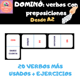 ¡Verbos con Preposiciones Español! Game Dominó + 60 Ejerci