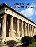 "Vocabulary Builder Part 2" Video sheet, Google Forms, Can