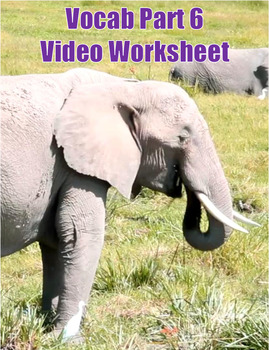 Preview of "Vocabulary Builder Part 6" Video sheet, Google Forms, Canvas & more V2
