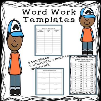 Vocabulary Word Work Templates by Teachable Resourceful Learners