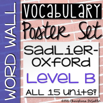 Preview of {Vocabulary Workshop} Word Wall - Level B - All 15 Units
