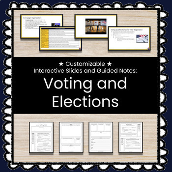 Preview of ★ Voting and Elections ★ Unit w/Slides, Guided Notes, and Test
