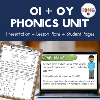 Preview of  Vowel Teams Diphthongs OI OY Phonics Unit Lesson Plans