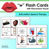 "W" Sound Articulation Cards for Speech Therapy with VISUALS