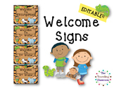 FREE Editable Classroom Welcome Signs {Jungle Zoo Safari Theme}
