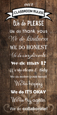 "WE DO" Classroom Rules Poster Banner 1.5'x3' feet!!