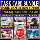 WH Prompts Writing Vocabulary Words Task Box Filler Bundle