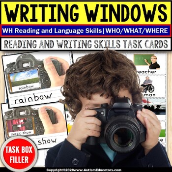 Preview of “WH” Who/What/Where Nouns for READING and WRITING Intervention WORD WINDOWS Task