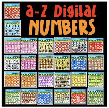 Preview of A-Z Digital Numbers (P4 Clips Trioriginals)