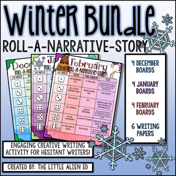 Preview of **WINTER BUNDLE** Roll-A-Story Narrative Writing Activity