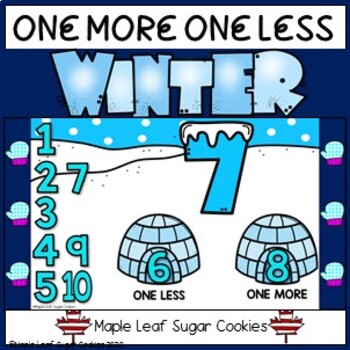 Preview of ** WINTER ONE MORE ONE LESS - NUMBER ORDER - SEQUENCE - GOOGLE SLIDES **
