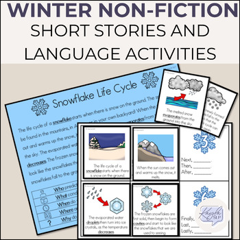 Preview of Winter Non-Fiction Short Stories and Language Activities