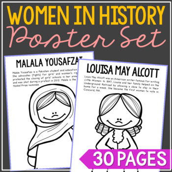 Preview of  WOMEN'S HISTORY MONTH Posters | Bulletin Board | Social Studies Activity