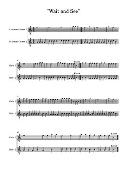 Preview of "Wait and See" - Beginning Guitar Ensemble Duet - In Notation