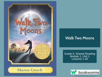 Preview of "Walk Two Moons" Google Slides- Bookworms Supplement