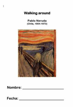 Preview of "Walking around" con preguntas de Pablo Neruda