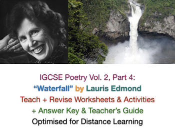 Preview of "Waterfall" (Lauris Edmond) - IGCSE NO PREP TEACH + REVISE + ANSWERS