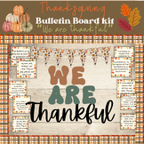 "We Are Thankful" Thanksgiving Fall Bulletin Board Kit Let