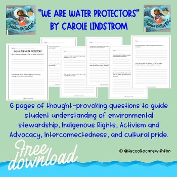 Preview of "We Are the Water Protectors" book study questions